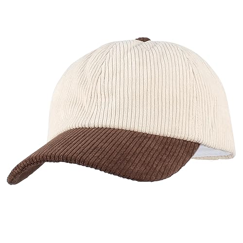 Meliyya Cord Baseball Cap Baseballkappe Schildkappe Herren Damen Einheitsgröße Verstellbar, Dunkelbraun von Meliyya