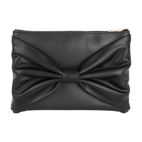 Meliyya Damen Clutch Umschlag Handtasche mit Schleife Abendtasche Kosmetiktaschen Geldbörse mit Reißverschluss von Meliyya
