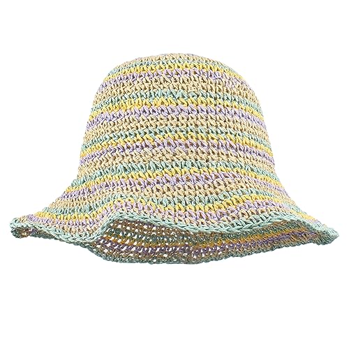 Meliyya Damen Strohhut Faltbarer Verstellbar Sommer Stroh Sonnenhut Blumen Strandhut Breite Krempe Sommerhut, Mehrfarbig Meliyya Damen Strohhut Faltbarer Verstellbar Sommer Stroh Sonnenhut Blumen Strandhut Breite Krempe Sommerhut, Mehrfarbig von Meliyya