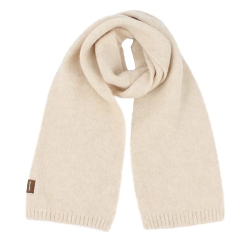 Meliyya Kinder Winter Strickschal 6% Wolle Mädchen Jungen Einfarbiger Halstuch 130 * 16cm Langer Schal, Beige von Meliyya