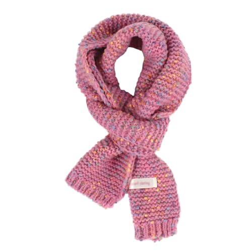 Meliyya Kinder Winter Strickschal Regenbogenfarben Halstuch Mädchen Jungen 120 * 13cm Langer Schal, Regenbogenfarben Rosa von Meliyya
