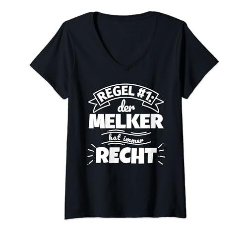 Damen Melker lustig Geschenke hat immer Recht T-Shirt mit V-Ausschnitt Damen Melker lustig Geschenke hat immer Recht T-Shirt mit V-Ausschnitt von Melker Geschenke