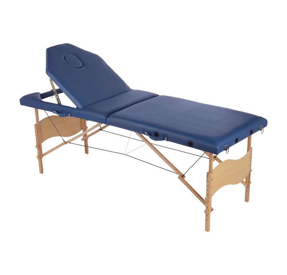 Melko Massageliege Massagebank Massagetisch Massageliege 3 Zonen klappbar und mobile Holzgestell in Beige, Blau, Schwarz & Gelb Therapieliege Kosmetikliege Liege Bank (Stück), Extra dicke und bequeme Polsterung für optimalen Liegekomfort von Melko