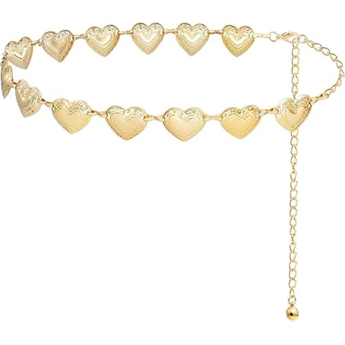 Damen Gürtel Mode Taillengürtel Metall Kettengürtel Verstellbare Taillenkette Hüftkette für Kleider Gold Damen Gürtel Mode Taillengürtel Metall Kettengürtel Verstellbare Taillenkette Hüftkette für Kleider Gold von Melldrry