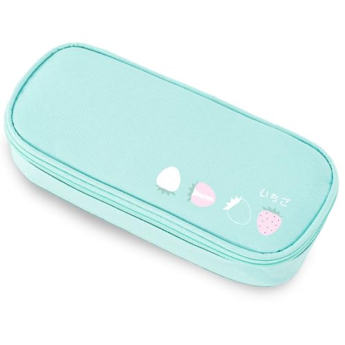 Melldrry Federmäppchen Groß, Erweiterbar Mäppchen Mädchen Teenager mit Großer Kapazität, Federmäppchen Für Kinder Junge Studenten Erwachsene Federtasche Mädchen Grün von Melldrry