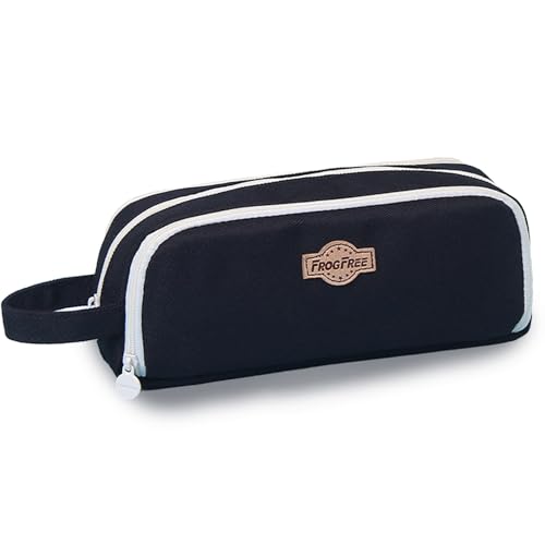 Melldrry Federmäppchen mit grossem Fassungsvermögen, Mäppchen Mädchen Teenager, Stiftebeutel für Studentin Erwachsener, Federtaschen Groß für Schule & Büro Schwarz von Melldrry