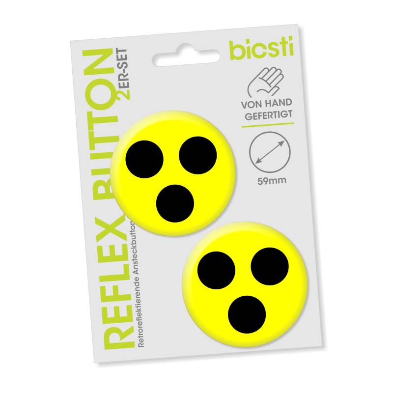 Bicsti I 2Er Set Ansteckbutton Blindenabzeichen Reflektierend Anstecker B0002 von MellesDesign