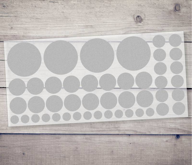 Reflektierende Bügelbilder Kreis Reflex 46 Stk. Set Textil Br002 von MellesDesign