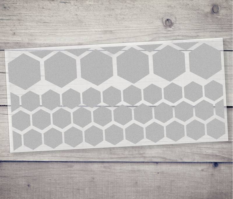 Reflektierende Bügelbilder Sechsecke 36 Stk. Set Aufbügeln Textil Br007 von MellesDesign