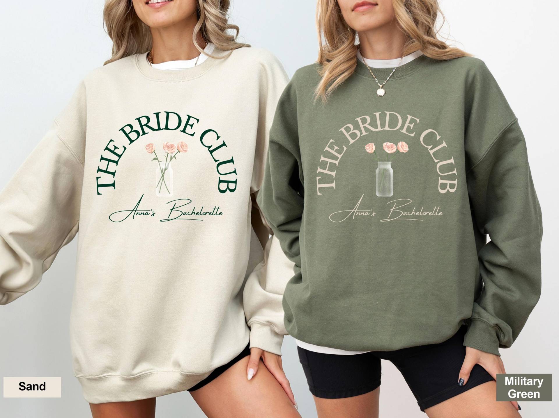 Bachelorette Party Outfit, Personalisierter Jga Sweater Damen, Bride Club Hoodie, Team Braut Sweater, Girls Trip von MelliCreates