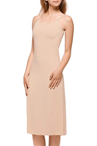 Mellice - Damen Unterkleid Lang - 1020 (S, Beige) von Mellice