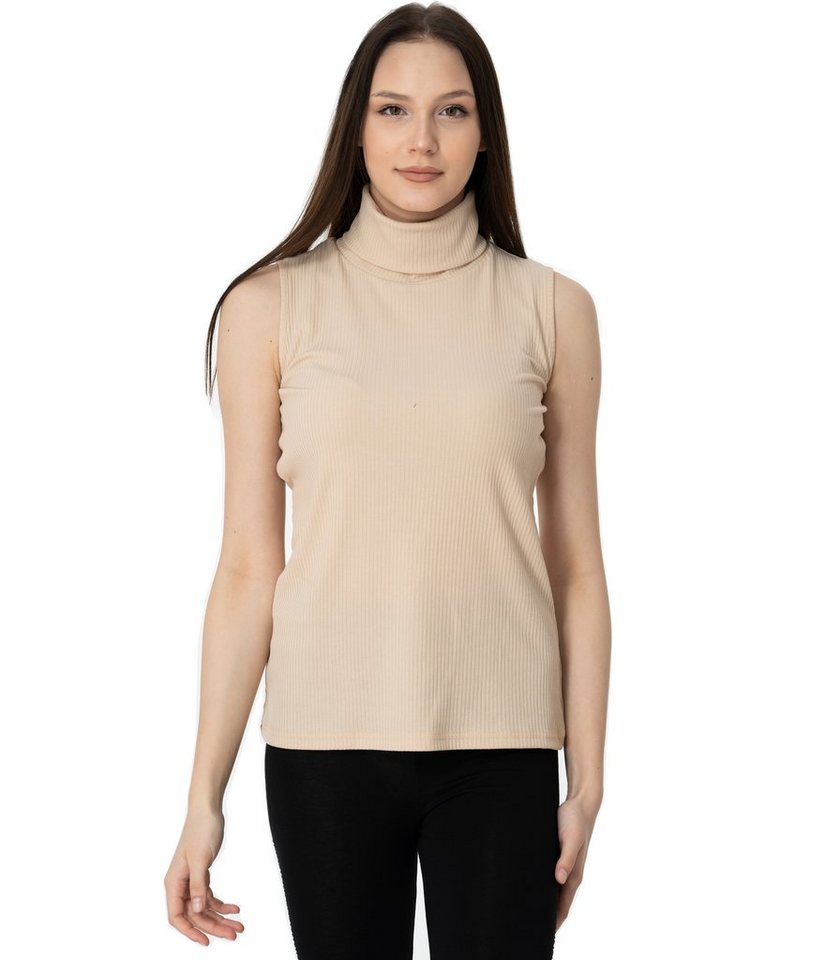 Mellice Rollkragenshirt Damen Ärmellos Shirt mit Rollkragen von Mellice