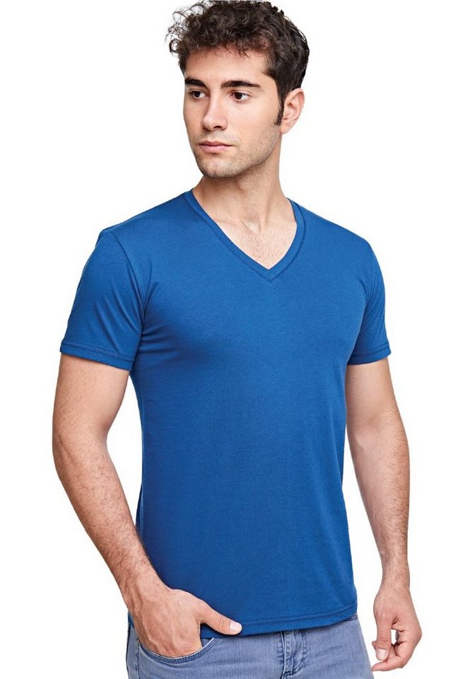 Mellice T-Shirt Herren Kurzarm V-Neck T-Shirt Baumwolle von Mellice