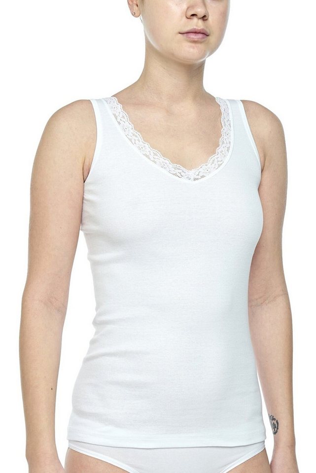 Mellice Unterhemd 2er Pack Damen Unterhemd aus Baumwolle von Mellice