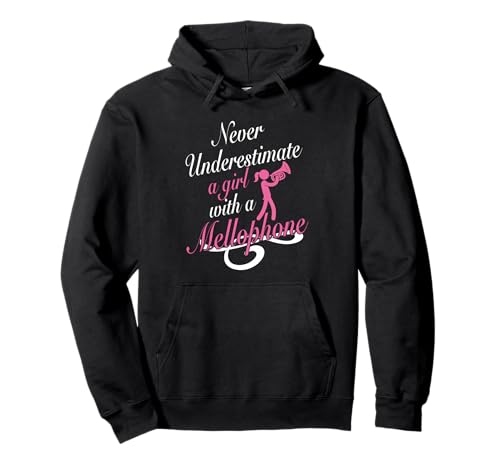 Mellophonist, Mitglied der Blaskapelle, Mädchen mit Mellophon Pullover Hoodie Mellophonist, Mitglied der Blaskapelle, Mädchen mit Mellophon Pullover Hoodie von Mellophone Clothing For Marching Band Member