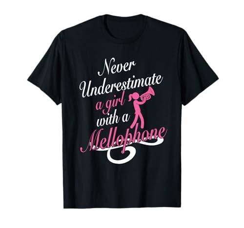 Mellophonist, Mitglied der Blaskapelle, Mädchen mit Mellophon T-Shirt Mellophonist, Mitglied der Blaskapelle, Mädchen mit Mellophon T-Shirt von Mellophone Clothing For Marching Band Member