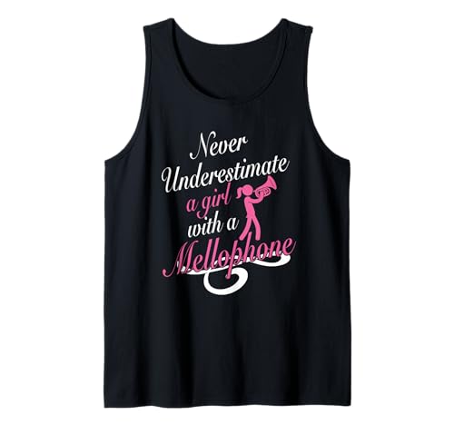 Mellophonist, Mitglied der Blaskapelle, Mädchen mit Mellophon Tank Top Mellophonist, Mitglied der Blaskapelle, Mädchen mit Mellophon Tank Top von Mellophone Clothing For Marching Band Member