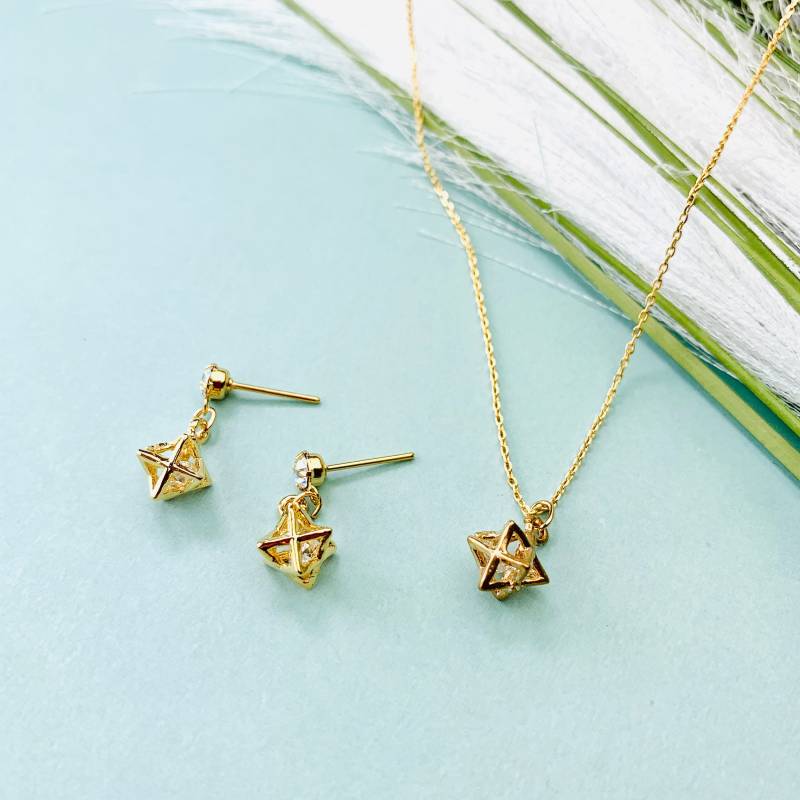 14K Gold Gefüllt Schmuck Set, Stern Set von MellowMee