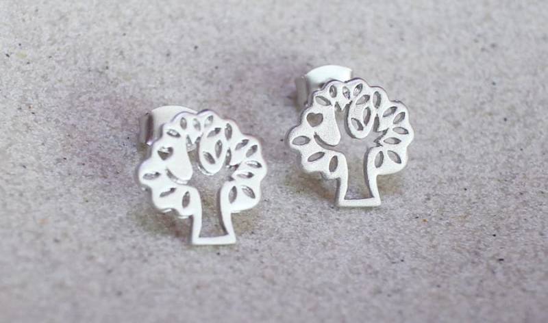 Baum, Natur Ohrringe, Silber Ohrstecker Mini-Baum, Naturschmuck von MellowMee