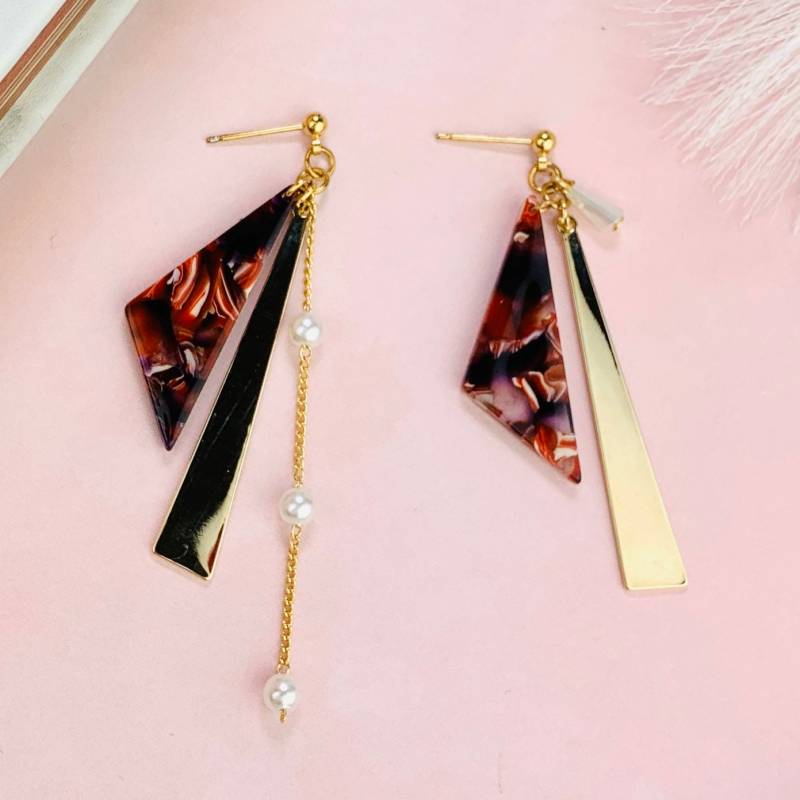 Rote Farbe Türkis Schmuck, Einfache Und Elegante Ohrringe, Dinner-Party-Ohrringe von MellowMee