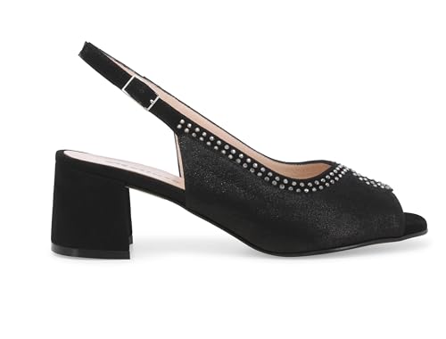 Bequeme Elegante Damen Sandale aus schwarzem Wildleder s633z 37.5 Bequeme Elegante Damen Sandale aus schwarzem Wildleder s633z 37.5 von Melluso