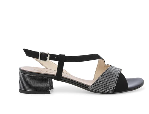 Melluso Bequeme Damensandale aus schwarzem und anthrazitfarbenem Leder k35157z 41 Melluso Bequeme Damensandale aus schwarzem und anthrazitfarbenem Leder k35157z 41 von Melluso
