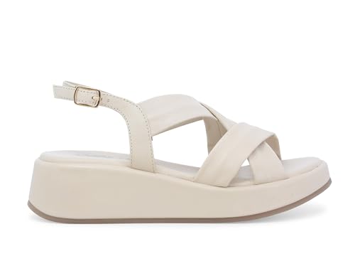 Melluso Cremefarbene Damen-Ledersandale K35300Z 41 Melluso Cremefarbene Damen-Ledersandale K35300Z 41 von Melluso
