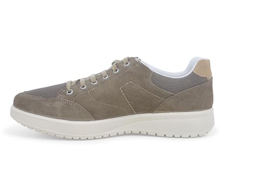 Melluso Herren-Sneaker aus beigem Wildleder und Stoff u15531 39 von Melluso