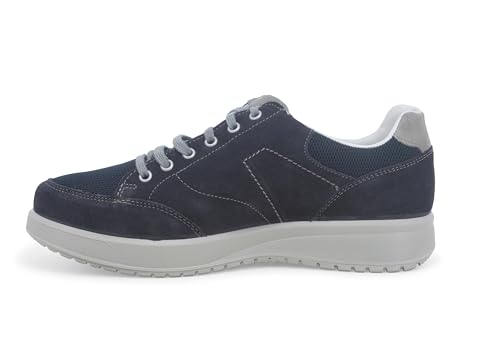 Melluso Herren-Sneaker aus blauem Wildleder und Stoff u15531 39 von Melluso