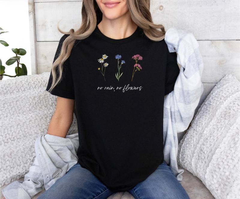 Blumen T-Shirt, Wildblumen Und Naturblumen T-Shirts, Trendy T Shirt, Sommer Garten Trendiges Shirt Frauen, Geschenk Für Sie von MelmaaDesign