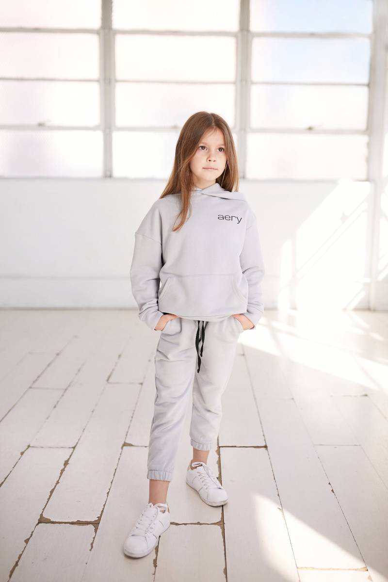 Unisex Sweathose Set Mädchen Kapuzenhose Grau Baumwolle Jogger Kinderpullover Jungen Truck Suite von Melmikids