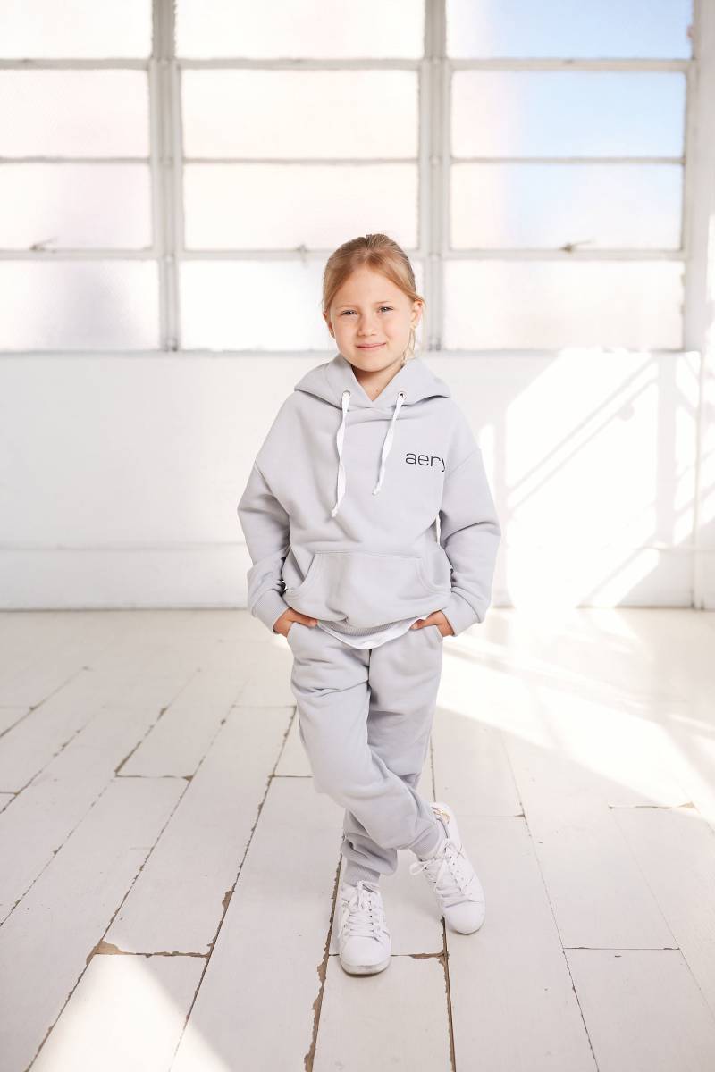 Unisex Sweathose Set Mädchen Kapuzenhose Grau Baumwolle Jogger Kinderpullover Jungen Truck Suite von Melmikids