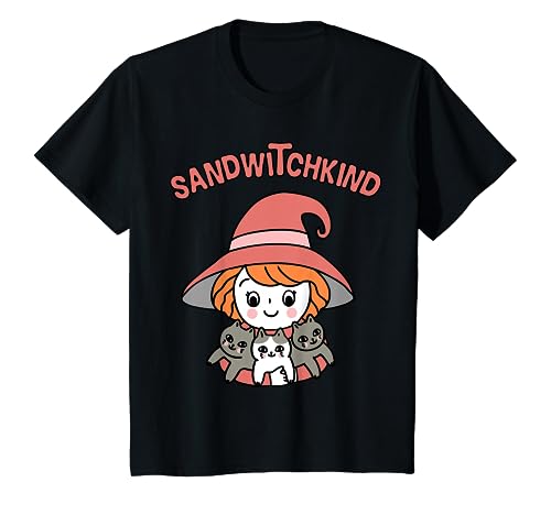 Kinder Sandwichkind kleine Kinder Hexe Halloween Mädchen Mittelkind T-Shirt von Melonyy