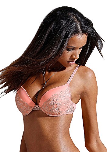 MELROSE Damen Push Up BH Koralle 75 Cup B 75B von Melrose