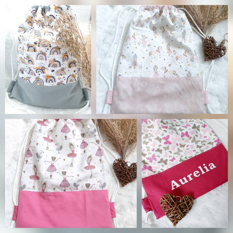 Kinder Turnbeutel Mit Namen Personalisiert/Rucksack Schmutzbeutel Stoffbeutel - Mehr Beutel Im Shop von MelsKreativWelt