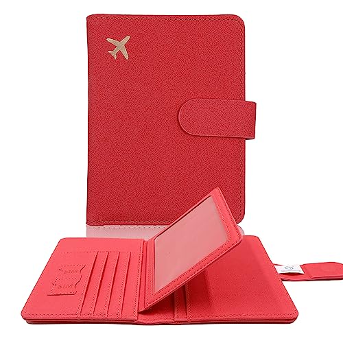 Melsbrinna Reisepasshülle, Reisepasshülle, Kartenfächer, niedliche Reisepasshülle für Damen/Herren, wasserdicht, RFID-blockierend, Reisebrieftasche, Rot glitzernd, Reisen Melsbrinna Reisepasshülle, Reisepasshülle, Kartenfächer, niedliche Reisepasshülle für Damen/Herren, wasserdicht, RFID-blockierend, Reisebrieftasche, Rot glitzernd, Reisen von Melsbrinna