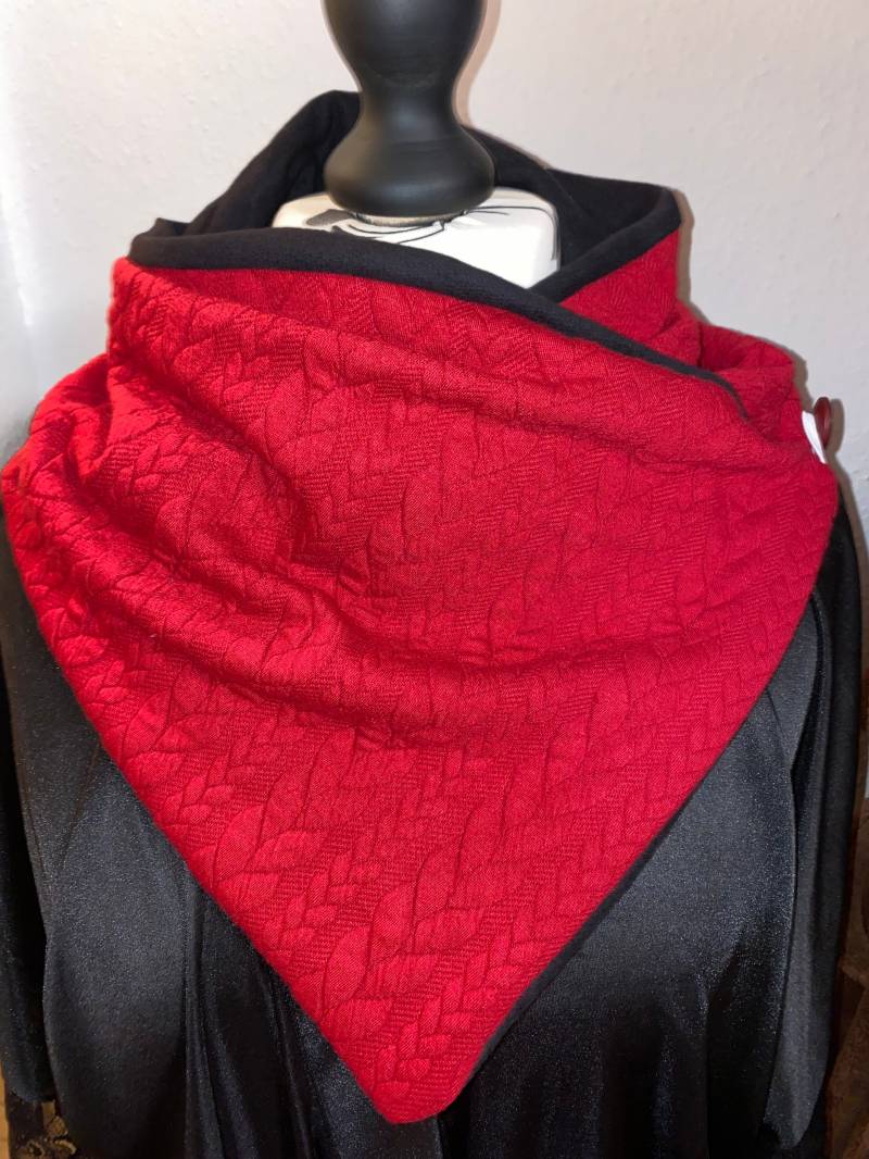 Tuch Wickelschal Dreieckstuch Damen Knopfschal Zopfmuster Herbst Winter Halstuch Schal von Melsch16