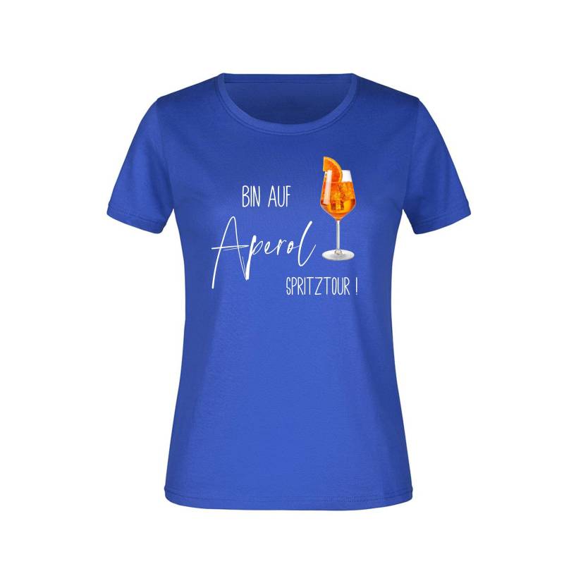 T-Shirt "Bin Auf Aperol Spritztour" in Blau T-Shirt "Bin Auf Aperol Spritztour" in Blau von Melskleinestoffelei