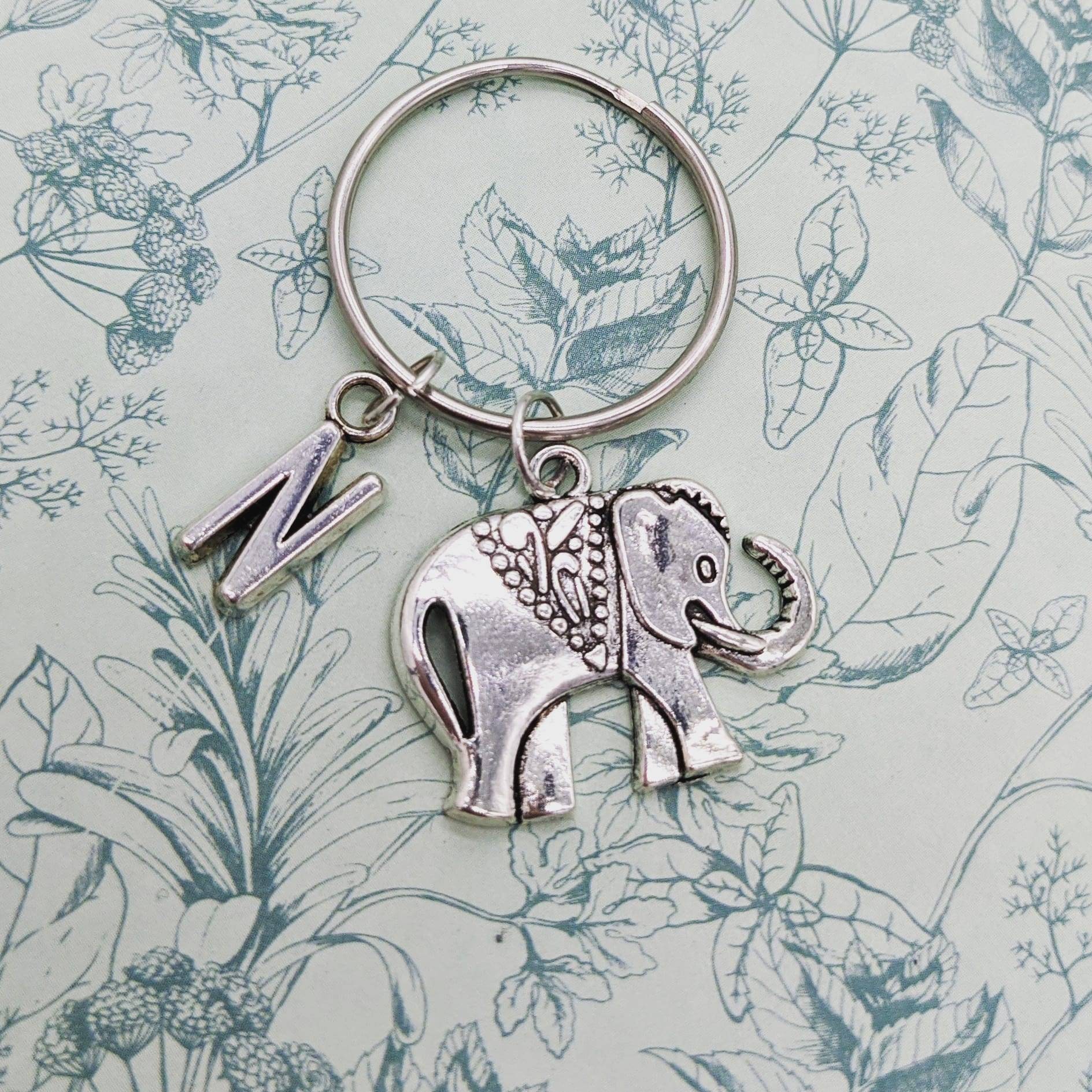 Elefant Schlüsselring, Geschenke Für Elefantenliebhaber, Tier Glückselefant, Elefanten Accessoires, Personalisierter Geschenke von Melspridejewellery