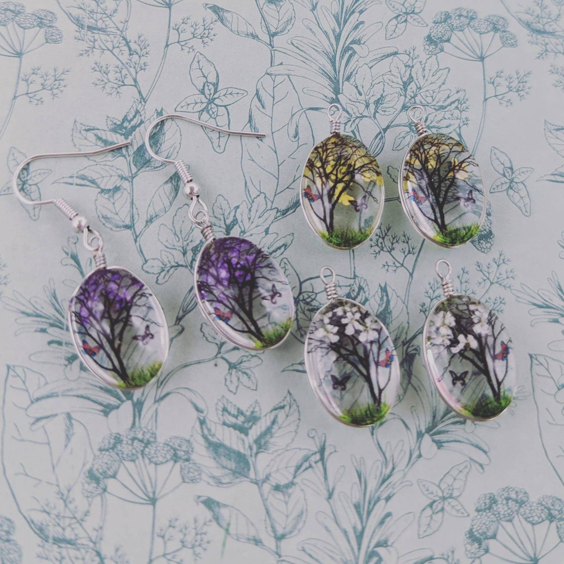 Glasbaum Ohrringe, Baumschmuck, Baum Geschenk, Blumen Inspirierte Geschenke, Gärtner Mama Geschenk von Melspridejewellery