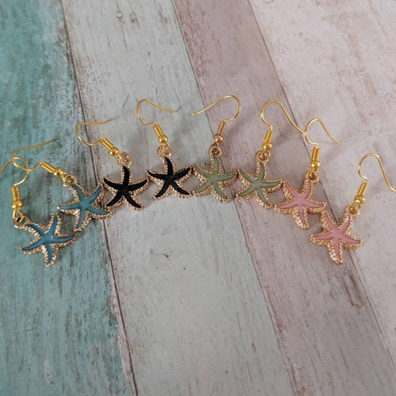 Seestern Ohrringe, Schmuck, Strand Sommer Ozean von Melspridejewellery