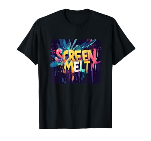 Farbenfroher Bildschirm Melt Statement für Erwachsene und Kinder T-Shirt von Melt Outfit