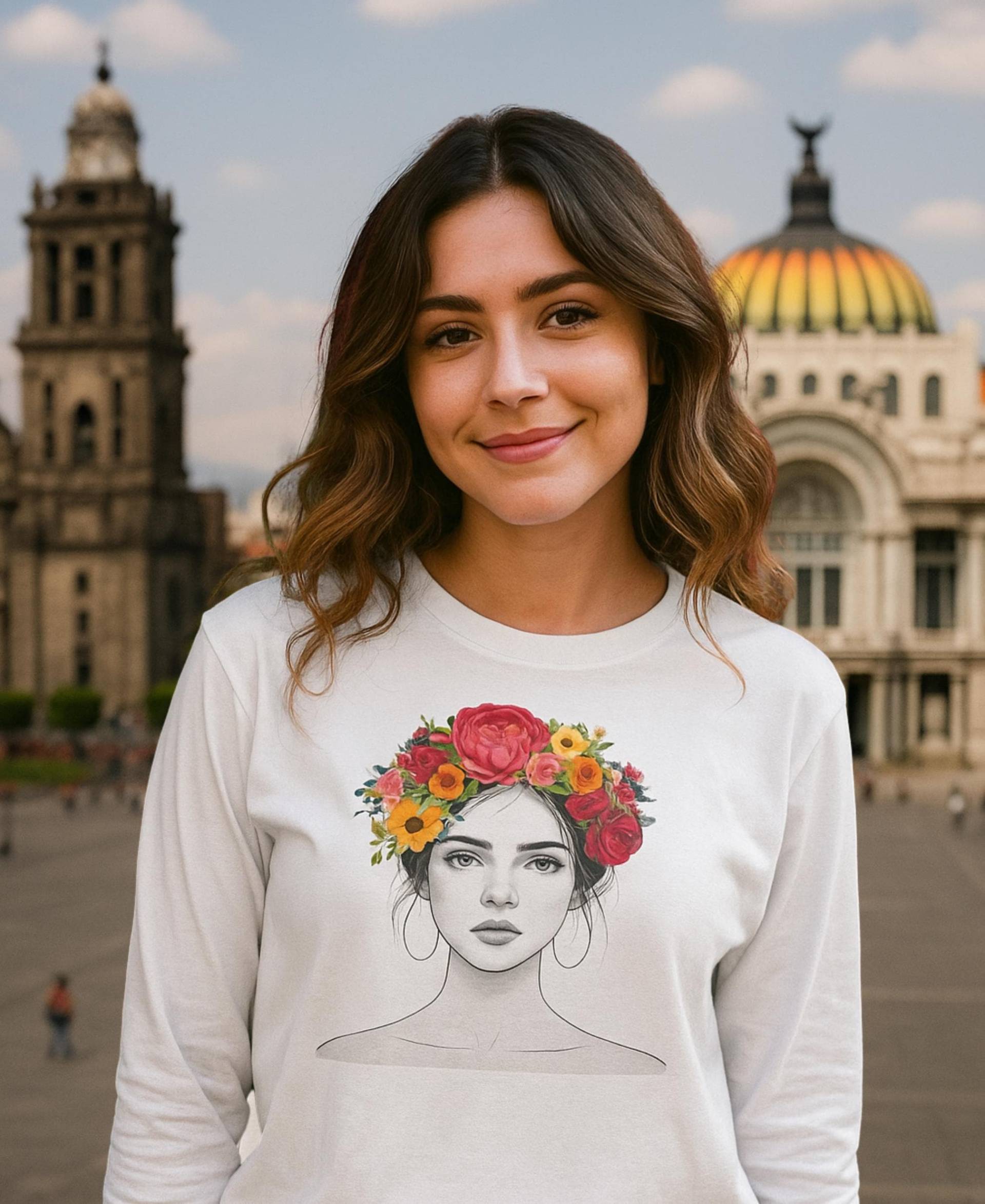 Flower, Woman, Girl, Classic Unisex Longsleeve T-Shirt von MeltiDesign