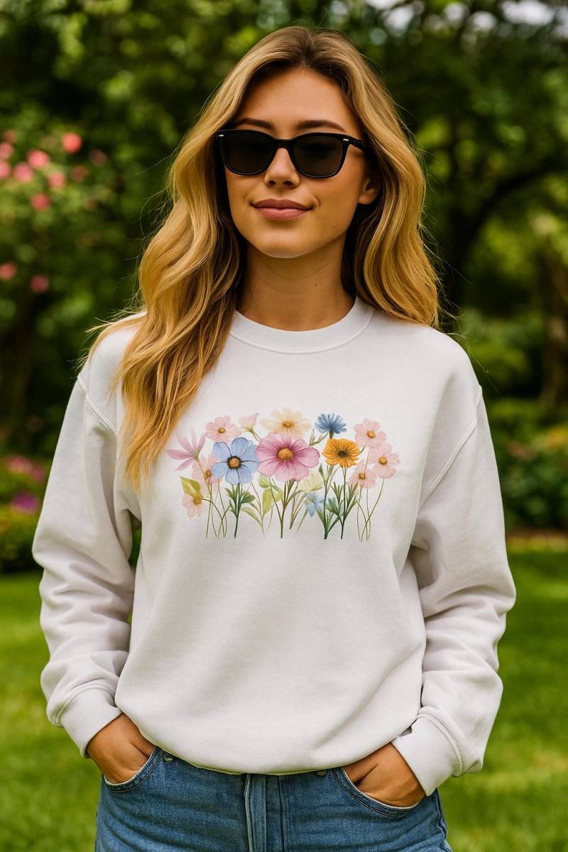 Flowers, Classic Unisex Crewneck Sweatshirt | Gildan® 18000 von MeltiDesign