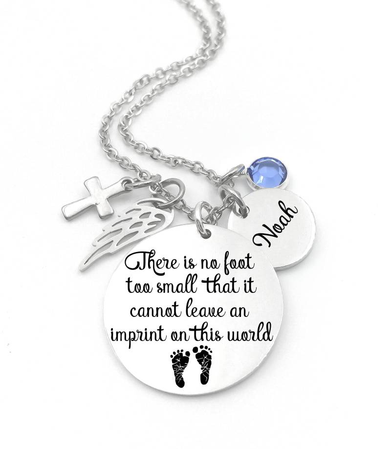 Denkmal, Denkmal Halskette - Es Gibt Keinen Fuß Zu Klein, Dass Sie Nicht, Einen Abdruck Auf Dieser Welt Sympathie, Geschenk Lassen Kann von MeltingHeartsJewelry