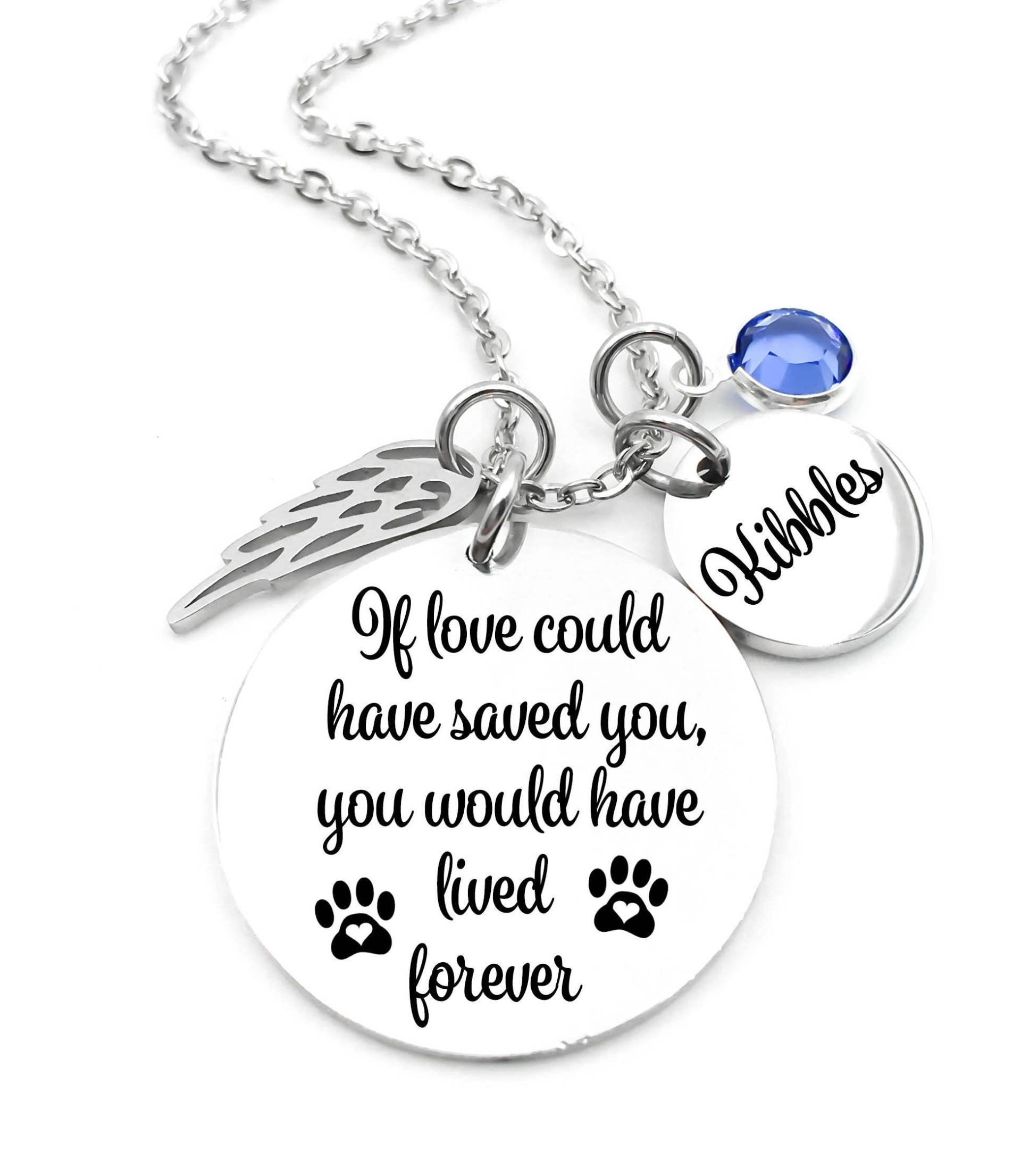 Pet-Memorial, Pet Memorial Halskette - Wenn Sie, Pet-Memorial Schmuck Verlust Sympathie, Geschenk Liebe Gespeichert Haben, Könnte von MeltingHeartsJewelry