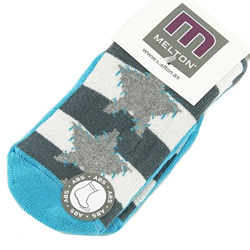 ABS sock, Star Bright Turquiose (Türkis/Grau, EU Schuhgrößensystem, Grundschulkind, Numerisch, M, 31) von Melton