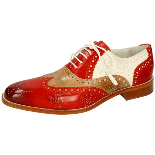 Melvin & Hamilton Oxford Schuhe Herren Jeff 28 Rot 42 von Melvin & Hamilton