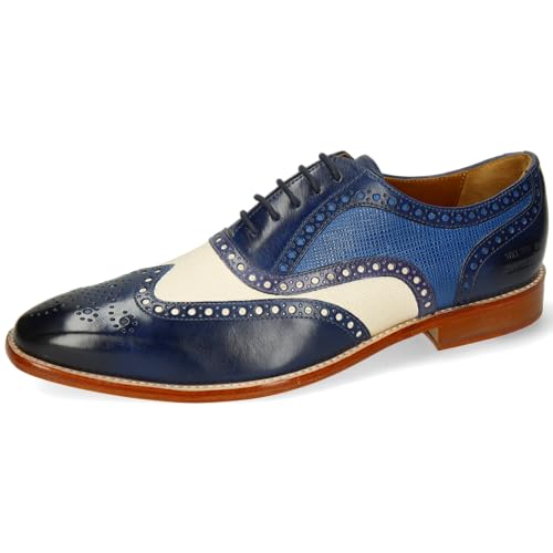 Melvin & Hamilton Oxford Schuhe Herren Leonardo 21 Blau 40 von Melvin & Hamilton