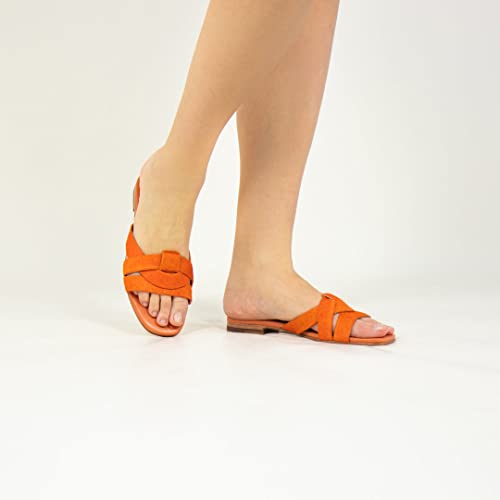 Melvin & Hamilton Pantoletten Damen Elodie 40 Orange 36 von Melvin & Hamilton